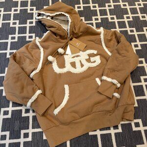 Telfar x UGG Shearling Hoodie Tan Medium Womens